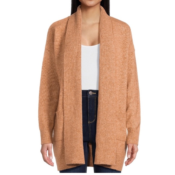 Lafayette 148 New York sand brown 100% cashmere cardigan with pockets